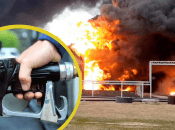 Пожар на НПЗ в России