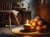 Свеча из картофеля