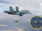 Российский самолет выпустил бомбу