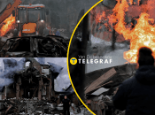 Пожар после атаки в Софиевской Борщаговке