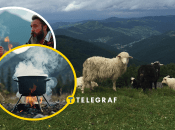 Карпати, вівці, казан на вогні