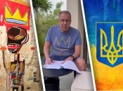 Футболка лаврова с короной Баския напоминает украинскую символику