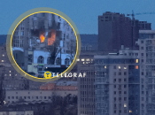 Пожежа після обстрілу в Києві