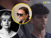 Ирина Фарион, ее дочь и подозреваемый (слева направо)