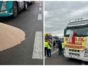 Срезают замки и высыпают зерно: на границе Польши начали нападать на украинские грузовики (видео)