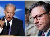 Джо Байден та Майк Джонсон мають різні погляди