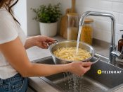 Промивання гарячих макаронів