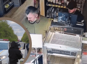 Нападающий зафиксировали камеры на заправке