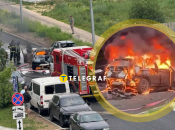Взорвался автомобиль BMW X3