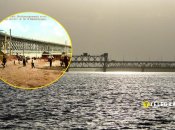 Старый мост через Днепр в разные годы существования