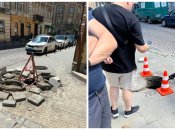 Во Львове взорвались люки