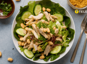 Салат с курицей и арахисом