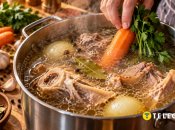 Овощи и специи добавляют к мясу
