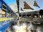 Атака ударними дронами по поїздах Колаж: Телеграф