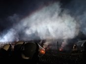 Ночь на границе Польши и Беларуси.