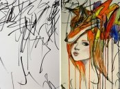 Художница превращает наброски 2-летней дочери в картины (фото)