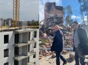 Марк Кестельбойм (справа) и основатель компании «Будова» Борис Родин  предлагают внедрять в Ирпене свой метод быстрого строительства