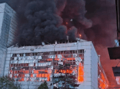 Пожар на Трипольской ТЭС в Киевской области после российской атаки
