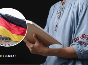 Флаг Германии и украинки