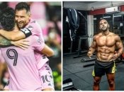 Лионель Месси и его личный телохранитель Яссин Чеуко