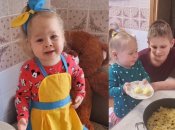 Маленькая Надежда и ее брат Матвей иногда готовят вместе