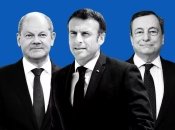 Шольц, Макрон та Драгі (зліва направо)