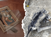 Ікона та уламок снаряда