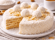 Кокосовый вафельный торт