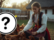 Украинка кормит кур