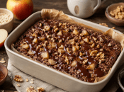Запеченная овсянка с яблоками