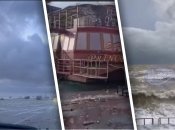 На Крым навалился "шторм века": море вышло из берегов, ветер все крушит (фото, видео)