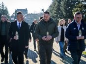 Петер Сійярто, Андрій Єрмак та Дмитро Кулеба