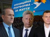 Лідери ОПЗЖ Віктор Медведчук, Юрій Бойко та Сергій Льовочкін