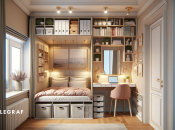 Якщо у вас маленька спальня, ви знаєте, як важливо використовувати простір раціонально (фото створене з допомогою ШІ)