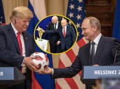 Дональд Трамп та Володимир Путін та президент ФІФА Джанні Інфантіно