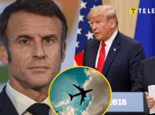 Еммануель Макрон, Дональд Трамп та Володимир Путін (зліва направо)