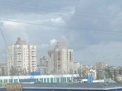 Результат падения обломков на дом