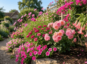 Які рожеві квіти посадити