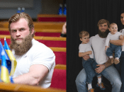 Артем Дмитрук, его жена и дети