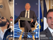 Наїб Букеле (8 млн підписників),  Олаф Шольц (44 тисячі підписників) та Еммануель Макрон (4 мільйони підписників)