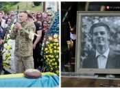 Тарас Ратушний на похороні сина