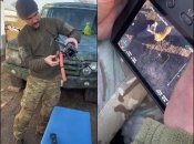 Бойцы ВСУ покормили собаку на позиции с помощью беспилотника