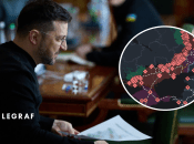 Володимир Зеленський та карта окупованих територій