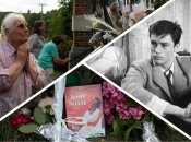 Шанувальники шанують Алена Делона біля його будинку в Душі, Франція