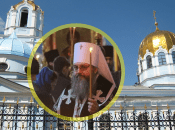 Митрополит Климент на тлі одного із храмів УПЦ МП