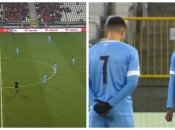 Футболисты остановились на одну минуту