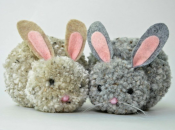 Мастерим с ребенком: пасхальный зайчик из помпонов