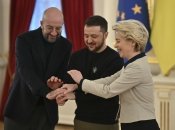 Шарль Мишель, Владимир Зеленский и Урсула фон дер Ляйен