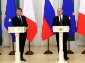 Эммануэль Макрон и Владимир Путин