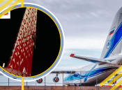 Самолет Sukhoi Superjet имеет повреждения